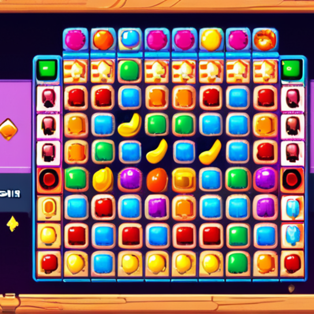 **

Prompt: "A vibrant, cartoon-style puzzle game screen, reminiscent of 'Tetris' or 'Candy Crush', with brightly colored blocks and a sense of frantic energy. In the background, subtle hints of '탕탕특공대' characters and themes are visible, blending the mini-game with the main game's aesthetic. Focus on cheerful, engaging colors and a user-friendly interface. A pixel art style enhances the retro gaming feel."

**
